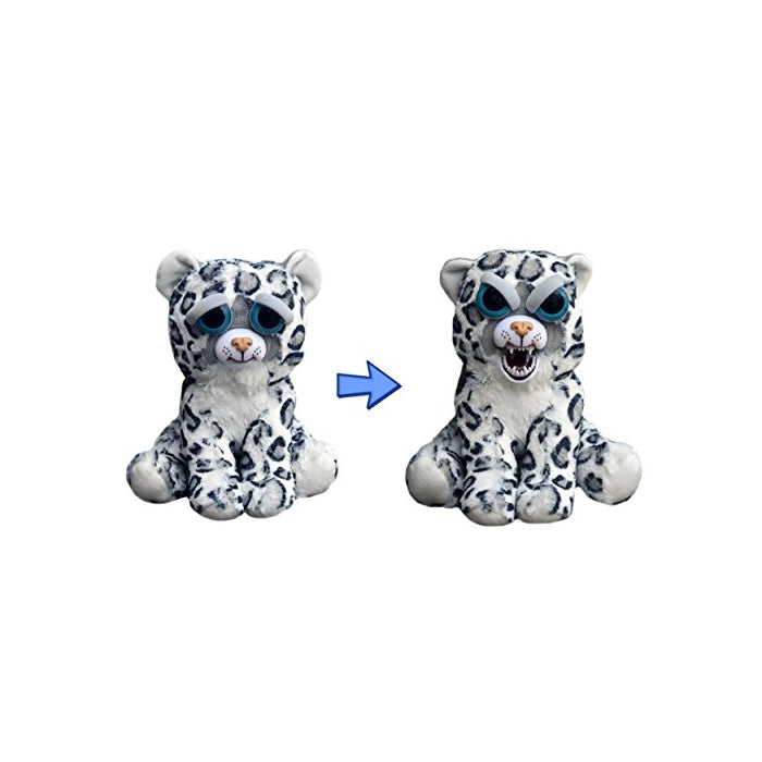 William Mark- Feisty Pets: Lethal Lena- Adorable 8.5" Plush Stuffed Snow Leopard that Turns Feisty with a Squeeze