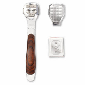 ZIZZON Foot Care Pedicure Callus Shaver Hard Skin Remover Wood Handle 10 Blades ZIZZON