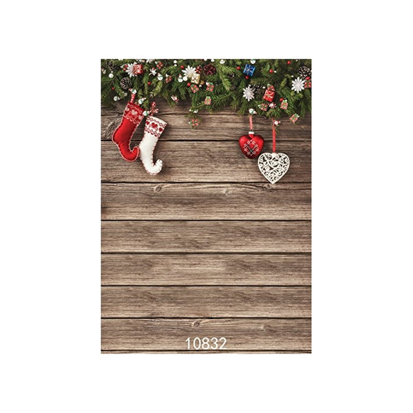 WOLADA 5x7ft Christmas Theme Photography Backdrops Wooden Wall Vinyl Background Children Newborn Photo Studio Props 10832