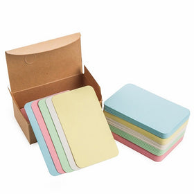 ZOOYOO Blank Colour Cardboard paper Message Card Business Cards Word Card DIY Tag Gift Card About 100pcs