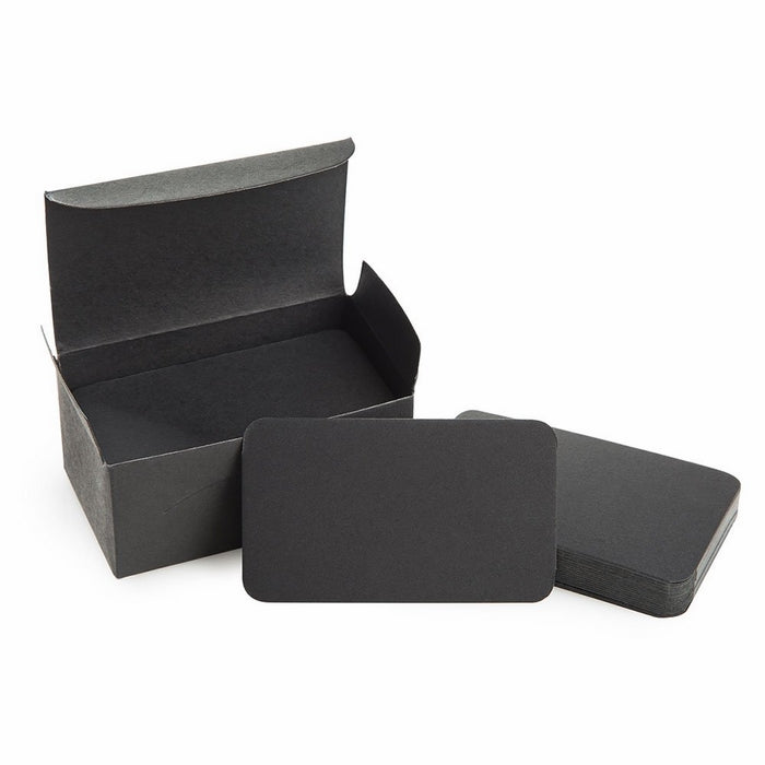 ZOOYOO Blank Black Cardboard paper Message Card Business Cards Word Card DIY Tag Gift Card About 100pcs