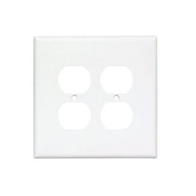 2g Jmb Wht Duplex Recpt Plate