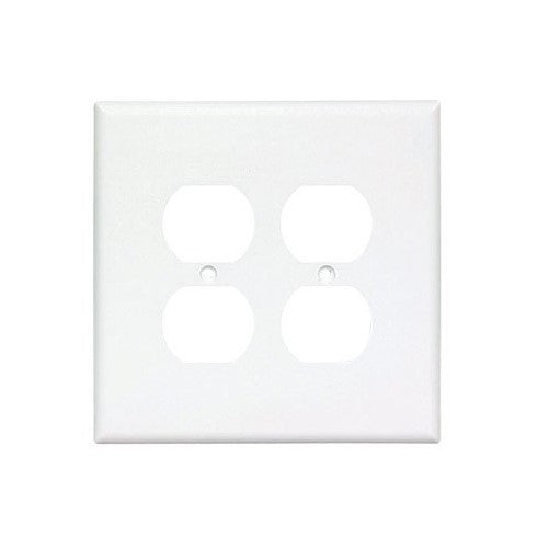 2g Jmb Wht Duplex Recpt Plate