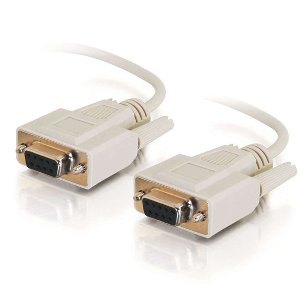 C2G/Cables to Go 03044 DB9 F/F Serial RS232 Null Modem Cable - Beige (6 Feet)