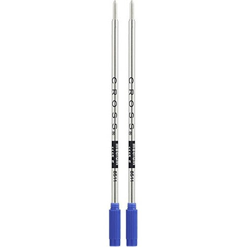 Cross 8511-2 Refills for Ballpoint Pens, Medium, Blue Ink, 2/Pack (85112)