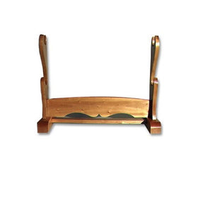 Tiger Claw Natural Wooden Two-Sword Stand