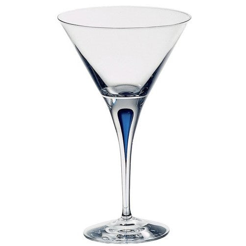 Orrefors Intermezzo Blue 7 Ounce Martini Glass