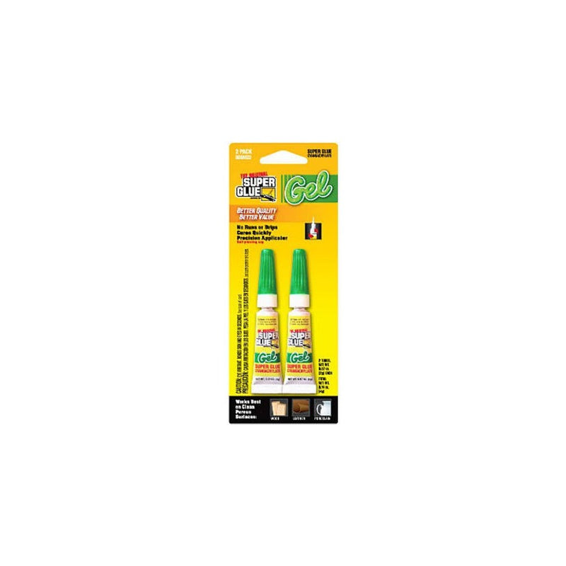 Super Glue Corp/Pacer Tech SGGM22-12 Super Glue Gel Metal, Aluminum, Rubber, Most Plastics, Ceramics, Wood, & More (2 Pack)