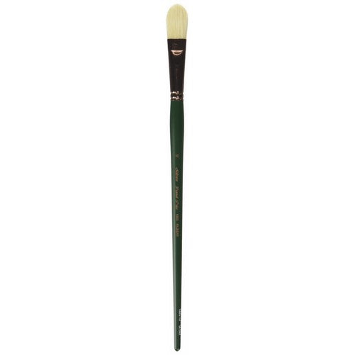 Silver Brush 1003-10 Grand Prix Premier Long Handle Hog Bristle Brush, Filbert, Size 10