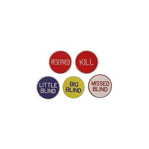 Professional 5 Piece Texas Hold'em Button Set