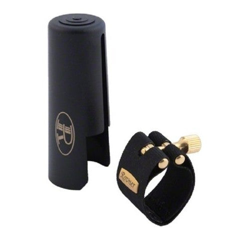 Rovner C2R Mark III Ligature with Cap for Hard Rubber Tenor Sax, Gold Fittings