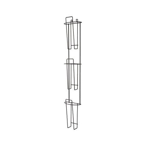 Buddy Products Wire Ware 3 Pocket Brochure Holder, 4 x 26.25 x 4.75 Inches, Black (6312-4)