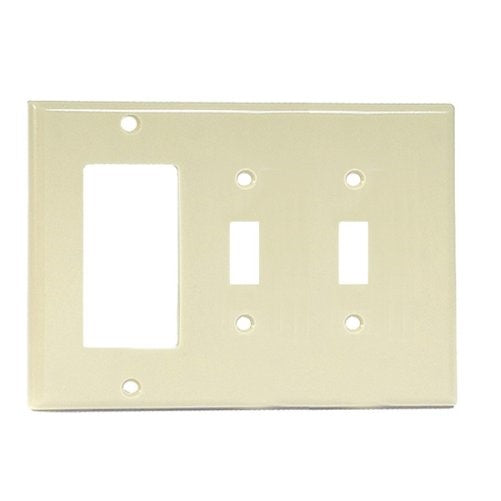 Cooper Wiring 3G 2 Toggles&Deco Plate-Almond PJ226A