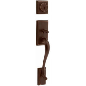 Kwikset Hawthorne Single Cylinder Handleset w/Juno Knob featuring SmartKey in Venetian Bronze