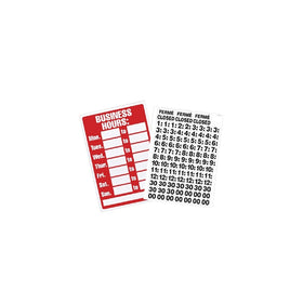 Headline Sign Business Hours Sign with Peel Vinyl Characters, 8 x 12 Inches, Poly Resin (9394 )