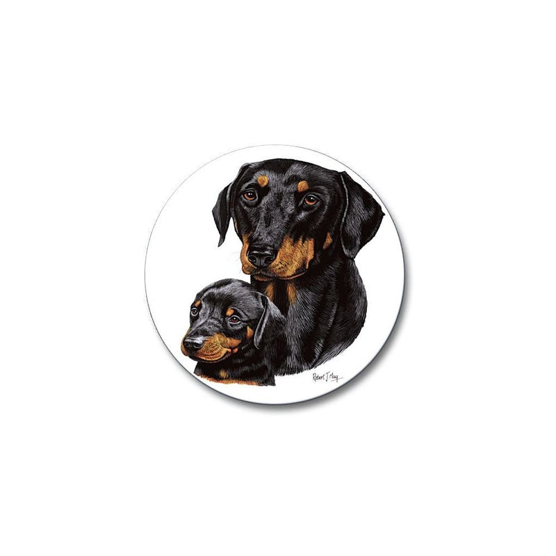 Doberman Pinscher Auto Coaster, Single Coaster for Your Car