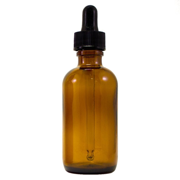 2 fl oz Amber Glass Bottle with Glass Dropper (Single)