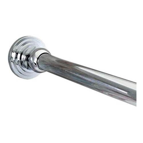 Dynasty Hardware DYN-SR72-CM 1-Inch Diameter Shower Curtain Rod And Mounting Brackets, 72-Inch, Polished Chrome