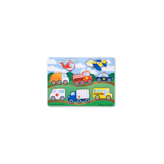 Melissa & Doug Vehicles Wooden Peg Puzzle (8 pcs)