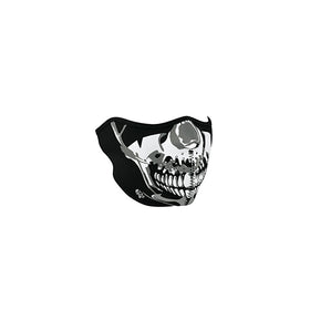Zanheadgear WNFM023H Neoprene Half Face Mask, Chrome Skull