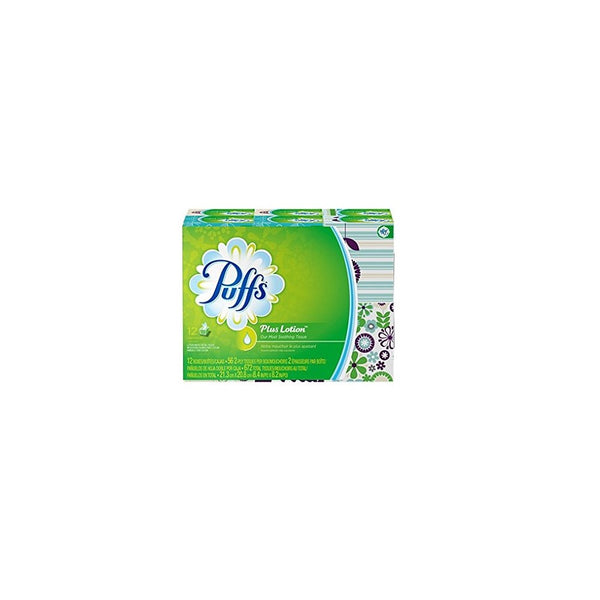 Puffs Plus Lotion Facial Tissues, 24 Cube Boxes (56 Tissues Per Box) (Old Version)