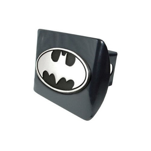 Batman Premium Metal Trailer Hitch Cover with Chrome Oval Bat Logo