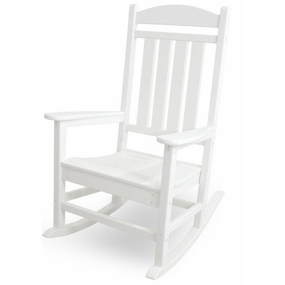 POLYWOOD R100WH Presidential Outdoor Rocking Chair, White