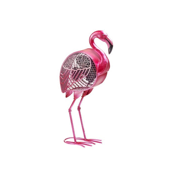 DecoBREEZE Table Fan Single Speed Electric Circulating Figurine Fan, 4 in, Flamingo