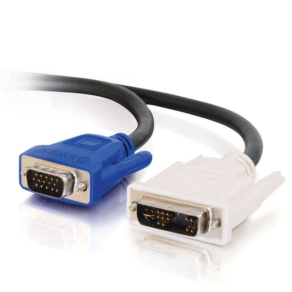 C2G 26955 DVI Male to HD15 VGA Male Video Cable, Black (3.3 Feet, 1 Meters)