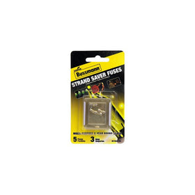 Cooper Bussmann Bussmann BP/MAS-3A 3 Amp Glass Fast Acting Cartridge Fuse 125V Ul Listed In Buss Yellow Packaging, Carded, 5 Pack,
