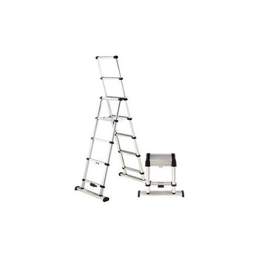 Telesteps 12ES OSHA Compliant 12 ft Reach Professional Wide Step Telescoping A-frame Ladder