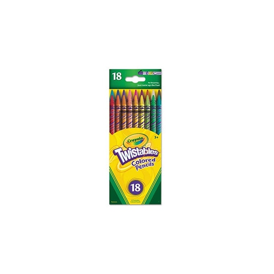 Crayola Twistables Colored Pencils, Assorted Colors 18 ea (20 packs)