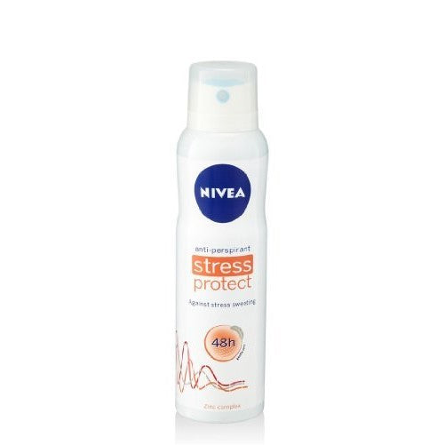 Nivea,Antiperspirants Spray Stress Protect Zinc Complex - 5.07 Ounces (Pack of 3)