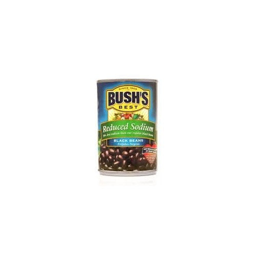 Bush's Black Beans Reduced Sodium, 15 Oz. (Pack of 6)