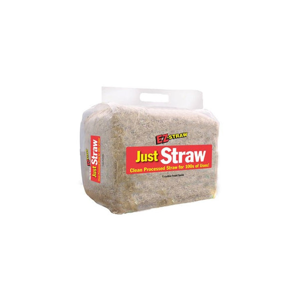 EZ Straw Just Straw Clean Processed Straw, Small Bale (1 cubic foot bale)