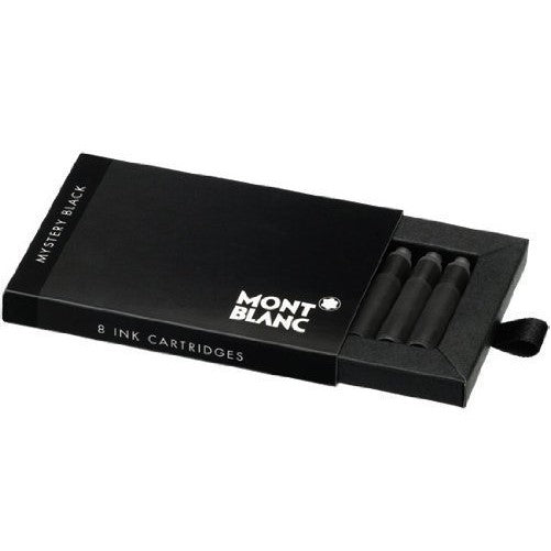 Montblanc Mystery Black Fountain Pen Ink Cartridges 8 per package (Pack of 2)