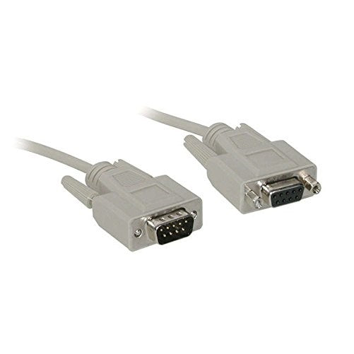 C2G 02711 DB9 M/F Serial RS232 Extension Cable, Beige (6 Feet, 1.82 Meters)