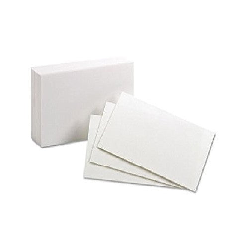 Oxford Blank Index Cards, 3x5-Inch, White, 100 Pack