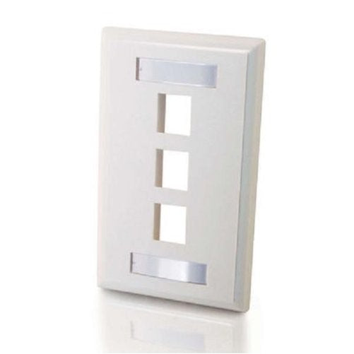 C2G/Cables to Go 03412 Three Port Keystone Single Gang Wall Plate