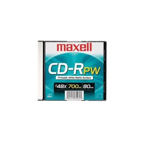 Maxell 648721 700Mb Printable White Matte Slim Jewel