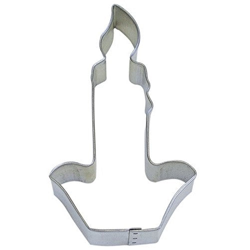 R&M Candle Cookie Cutter, 4-Inch, in Durable, Economical, Tinplated Steel