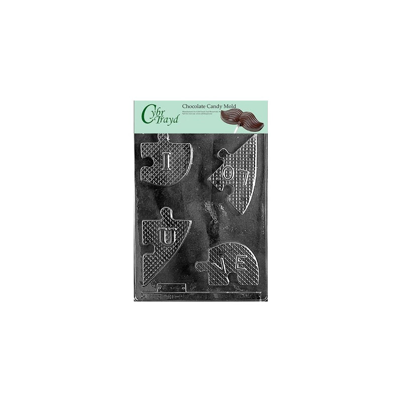 Cybrtrayd V058 Heart Puzzle Valentine Chocolate Candy Mold