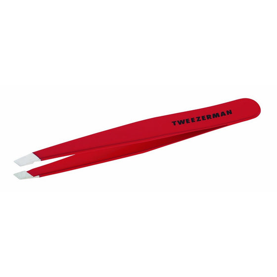 Tweezerman Stainless Steel Slant Tweezer (Signature Red)