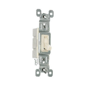 PASS & SEYMOUR 660LAGU Grounded Standard Single Pole Toggle Switch, 15-Amp, Almond