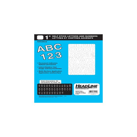 Headline Sign 31112 Stick-On Vinyl Letters and Numbers, White, 1-Inch