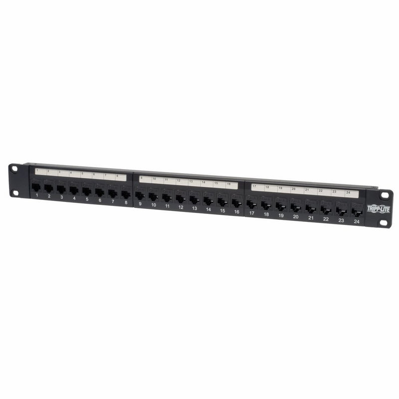 Tripp Lite 24-Port Cat6/Cat5 Patch Panel, RJ45 Ethernet 1U Rackmount TAA (N254-024)