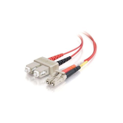 C2G/Cables to Go 37558 LC/SC Plenum-Rated Duplex 62.5/125 Multimode Fiber Patch Cable (5 Meter, Red)