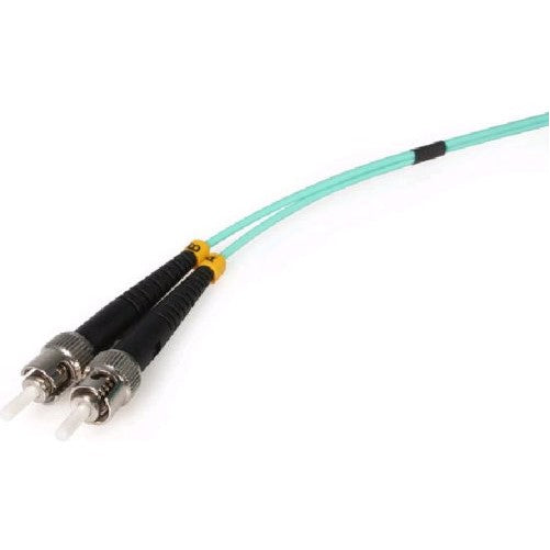 StarTech.com 1m Fiber Optic Cable - 10 Gb Aqua - Multimode Duplex 50/125 - LSZH - ST/ST - OM3 - ST to ST Fiber Patch Cable