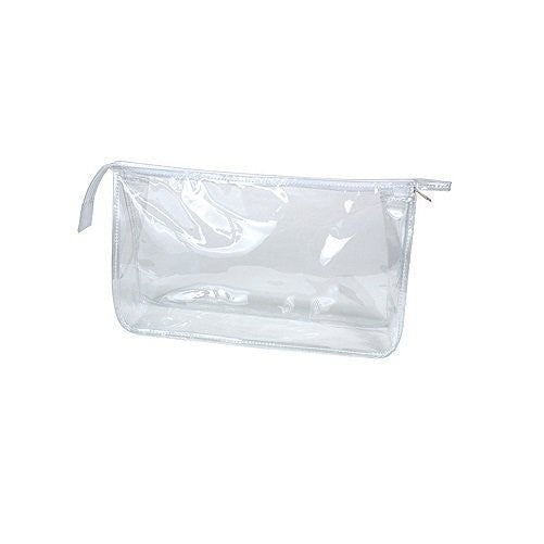 Kingsley Clear Vinyl Travel/Cosmetic Bag, Rectangular