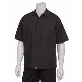 Chef Works Mens Cool Vent Cook Shirt, Black, Medium